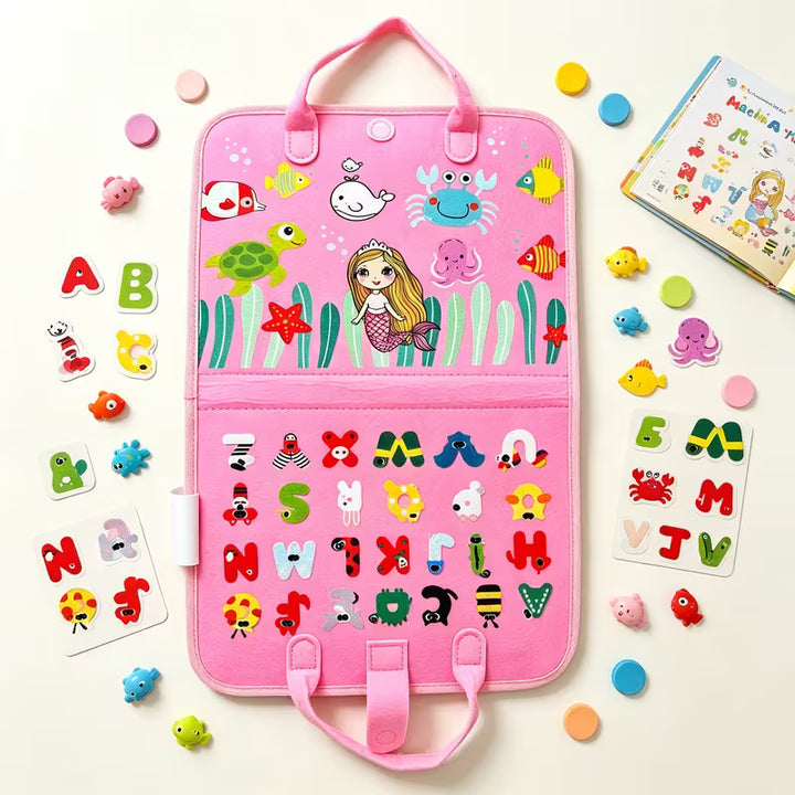 Lightweight Carry Handle Activity Board Including Multiple Buckle
