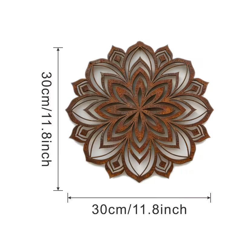 2D Flat】 Rustic Surface Abstract Geometric Mandala Wall Art