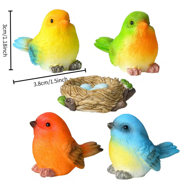 Adorable Miniature Bird Scene Models