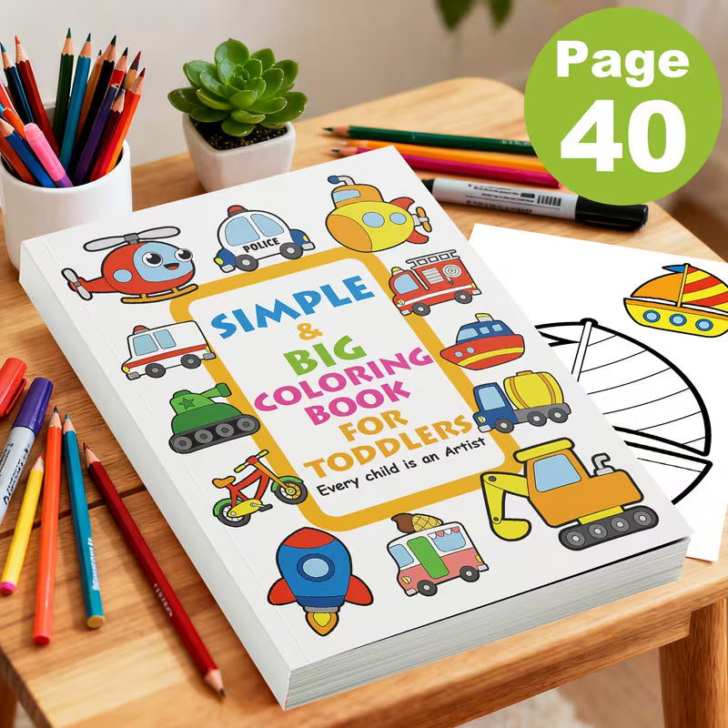 Vehicle Coloring & Activity Book • Creative Activity Book