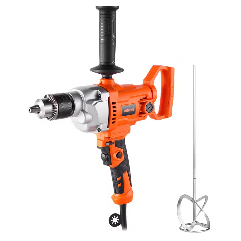 VEVOR Drill Mixer, 5/8 inch Corded Electric Drill Mixer Set, 0-850RPM 5.8A Mixing Drills