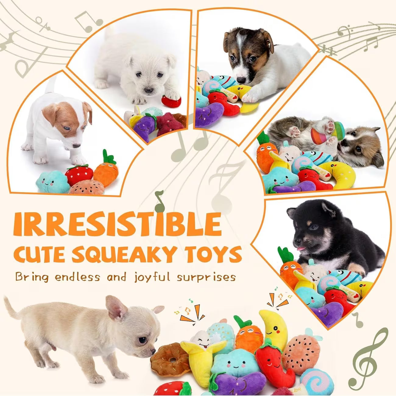 Random Style Dog Plush Toys, Pet Dog Chewing And Making Set