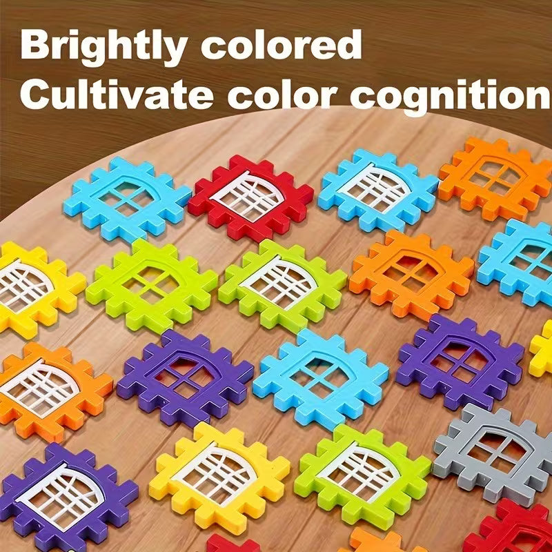 140-Piece Educational Building Block Set Plastic