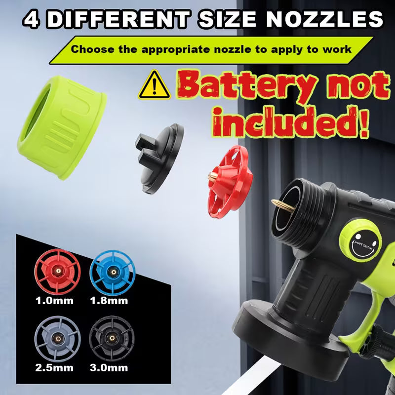 Paint Sprayer, Compatible with Ryobi 18V Battery (Battery Not Included), Electric Paint Machine