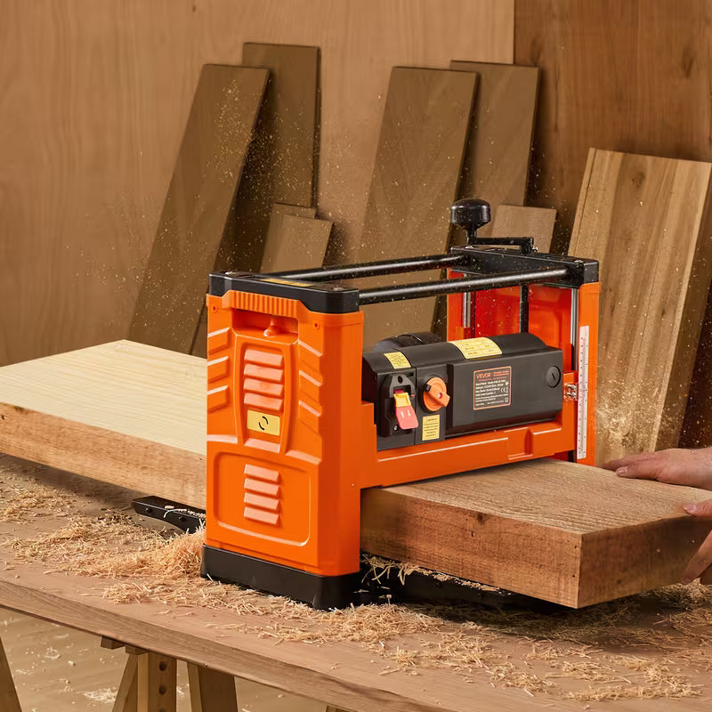 VEVOR Thickness Planer, Two Speed, 13-Inch Width Worktable, Wood