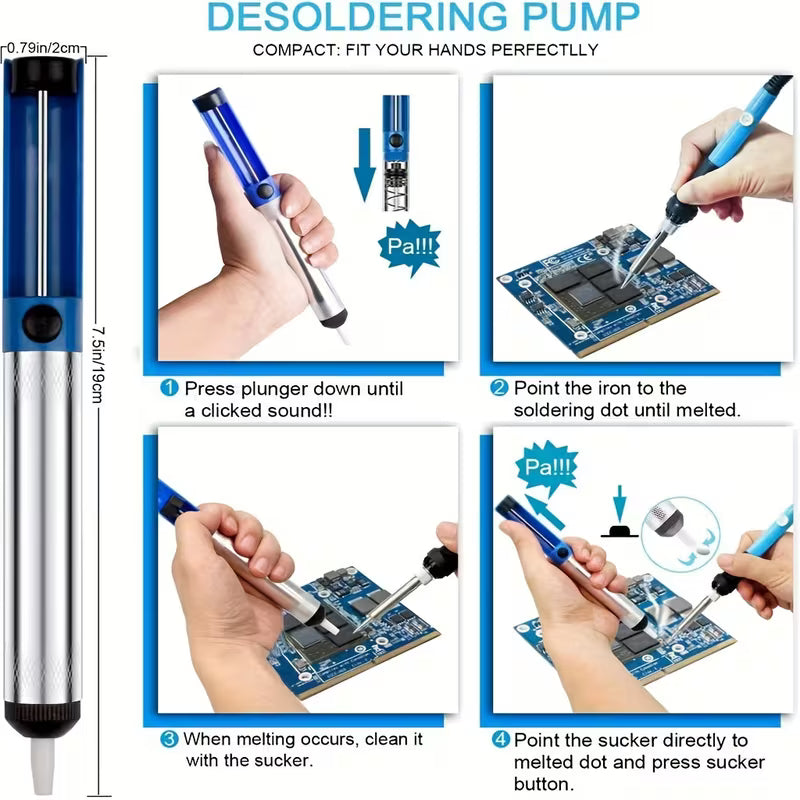 1 Set/19pcs 110V 60W Adjustable Temperature 806 Electronic Soldering Station with 5pcs Soldering