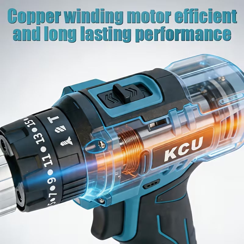 21V Electric Drill Set/67pcs, Type-C Charging Port