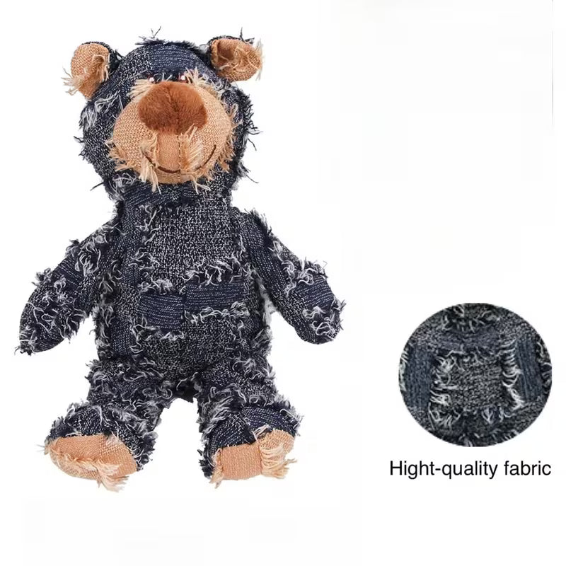 Plush Bear Squeaky Dog Toy - 1/2pcs Random Set, Purple