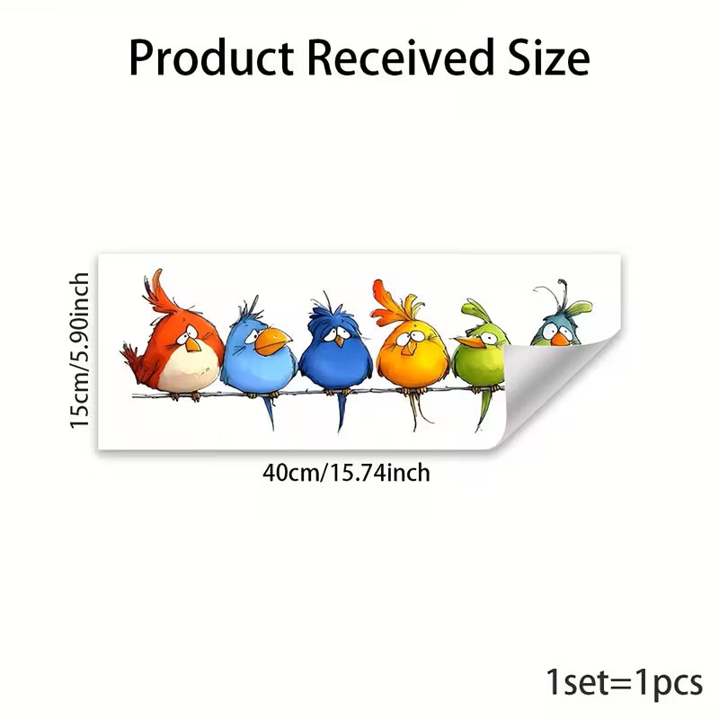 1pc Bird Decorative Window Sticker - Removable Static Cling Window Decal, Modern Home Decor