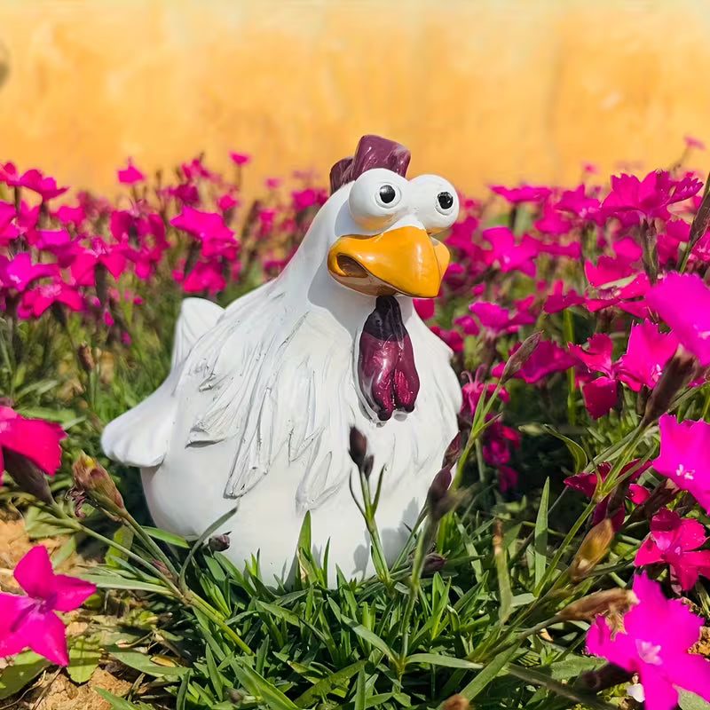 Resin Chicken Ornament Is Based on an Adorable Set, Resin, White