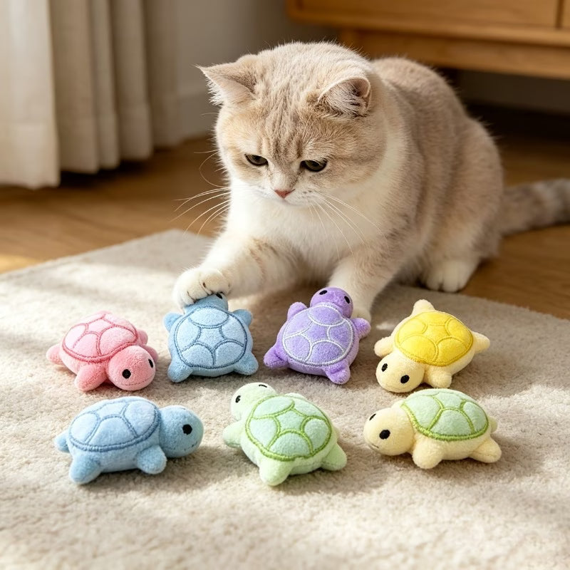 Mini Cute Turtle Pet Plush Toys Set, Random Color
