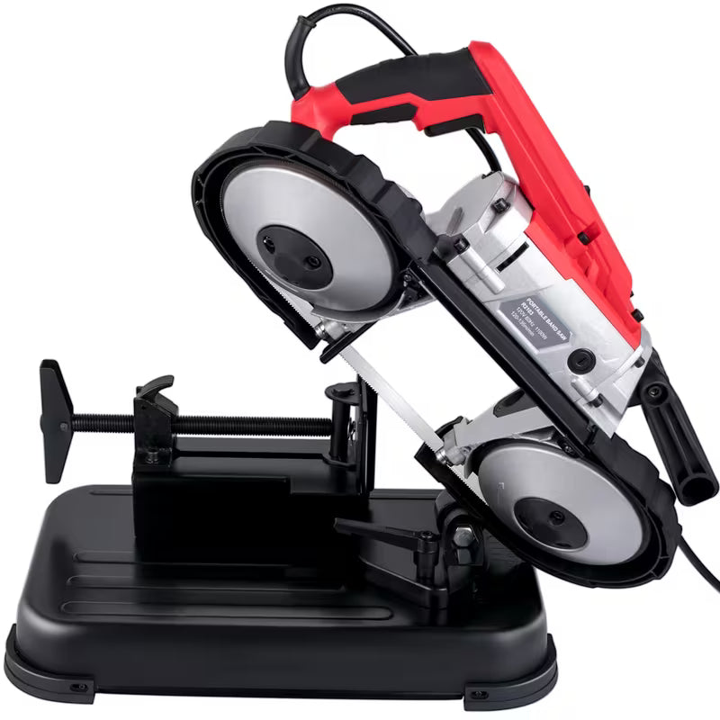 VEVOR Portable Band Saw, 110V Removable Alloy Steel Base Cordless 5 Inch Cutting Capacity Hand held
