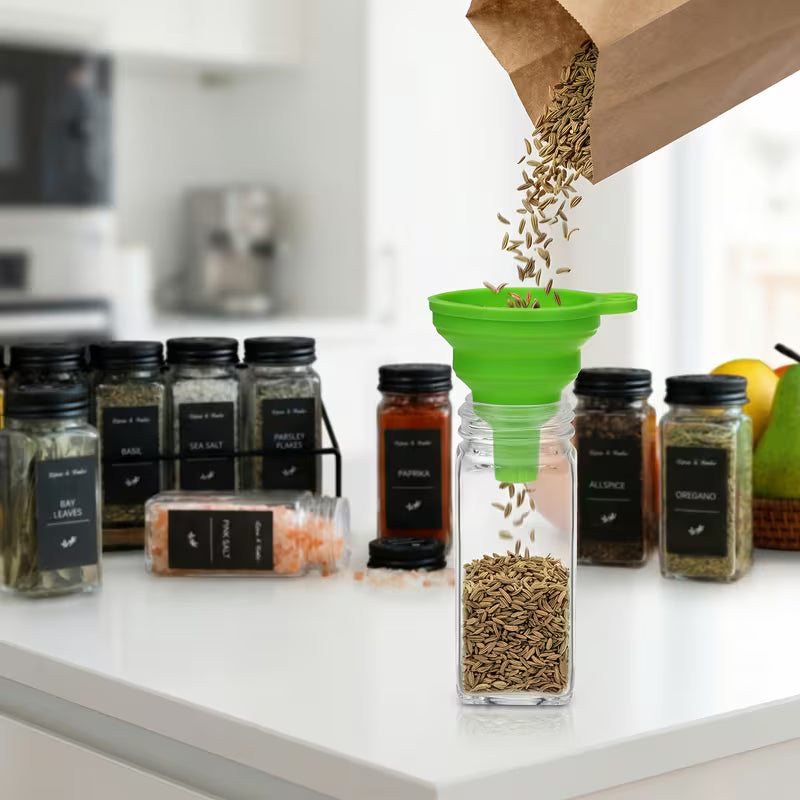 TOMNK 24pcs Metal Cap Sealed Jars, Food Storage Set, Metal