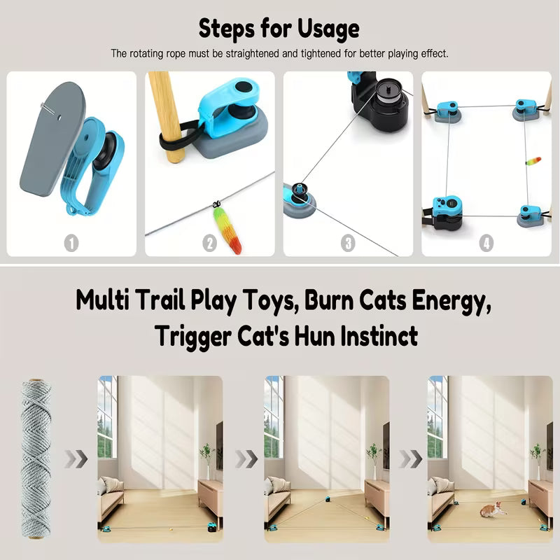 Upgraded for cat Interactive Toy, Blue