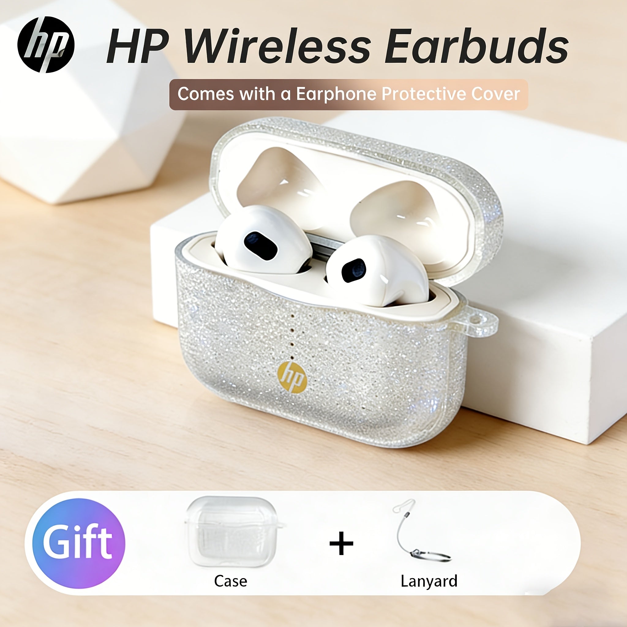 HP BT 5.4 Wireless Earbuds, True Wireless Stereo Headphones