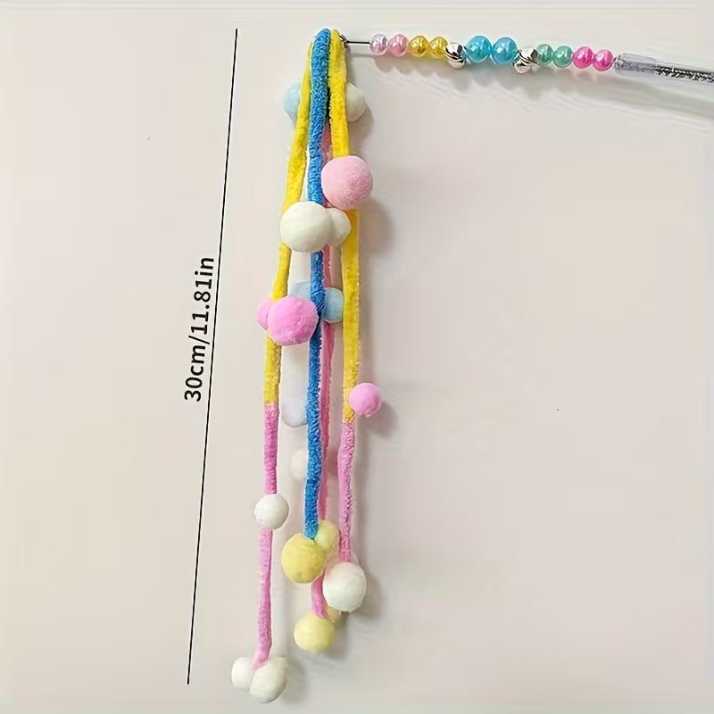 1pc Random Color Plush Cat Cat Teaser, Long Set, Random Color