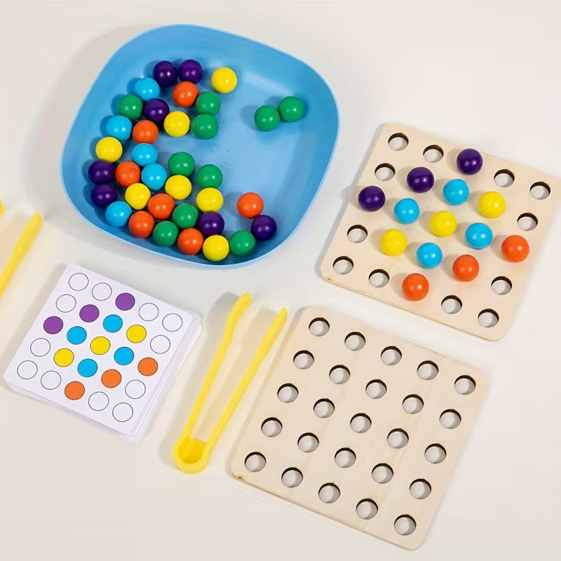 Dual Player Bead Game Wooden