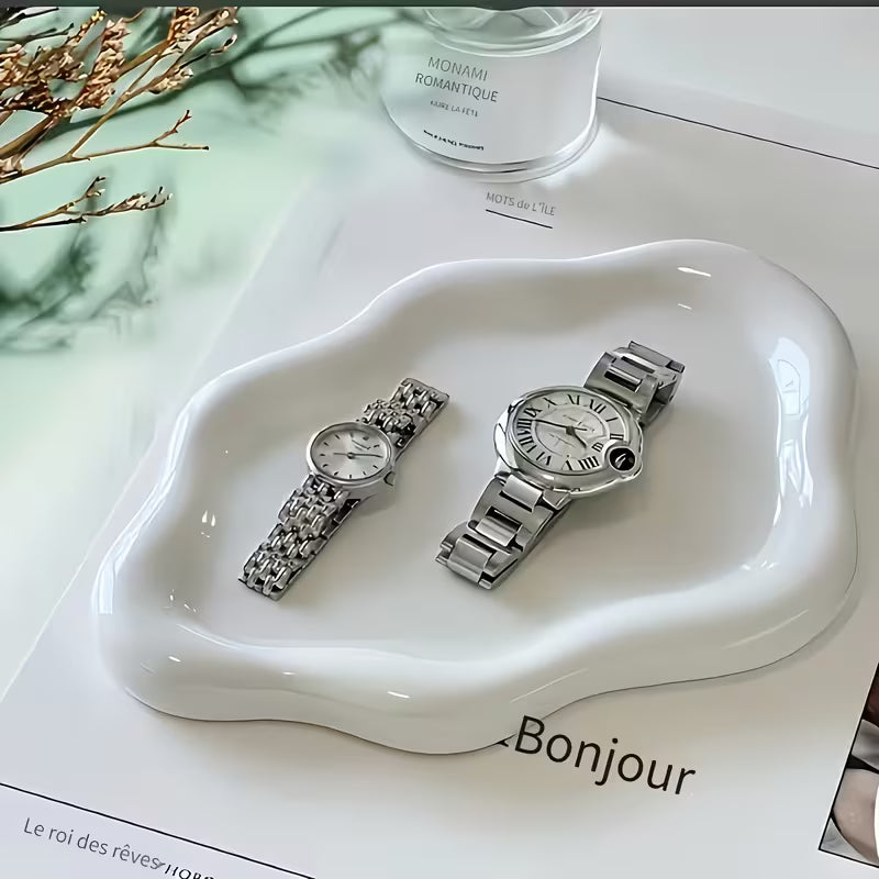 Cloud-shaped Desktop Storage Jewelry Tray