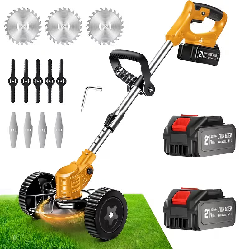 Lightweight Cordless Electric Lawn Mower, Multi-function Garden Weeder