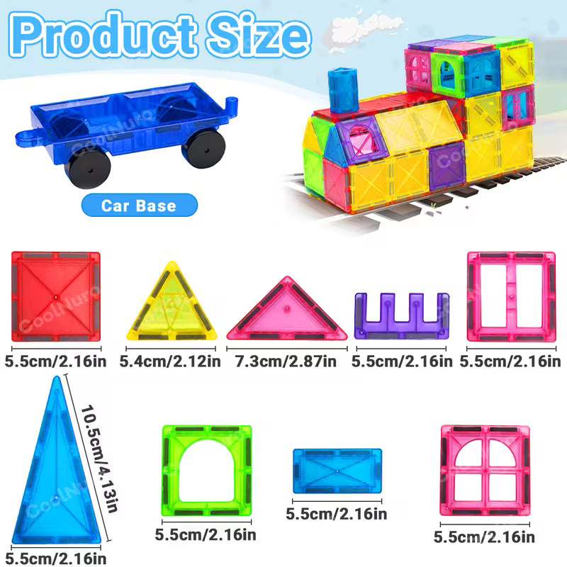 40-Piece/64-Piece/100-Piece Magnetic Building Blocks Set