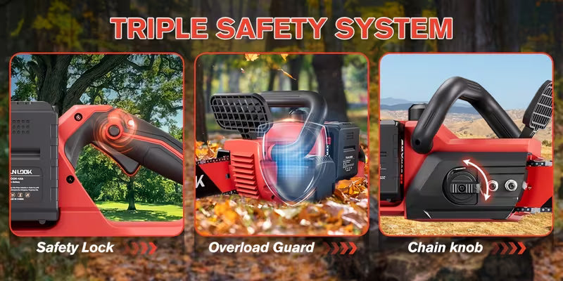 16-inch Brushless Cordless Chainsaw with 2 Batteries-Enhanced Power