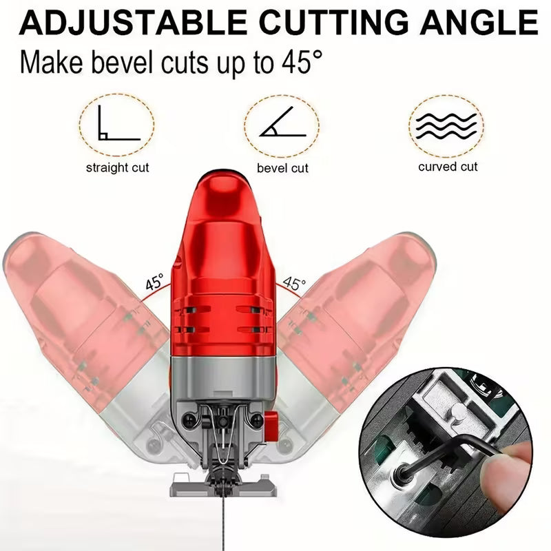 710W Jig Saw 3000RPM Corded Electric Jigsaw 6, Wood