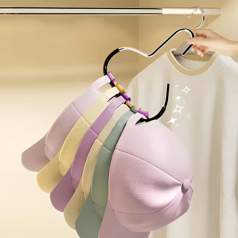 2pcs Simple Hat Storage Hooks, Metal Material for Scarf Organization, Belt Organization