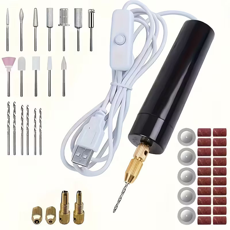 Mini Drills, Electric USB Small Drills, Pearl Hand Set