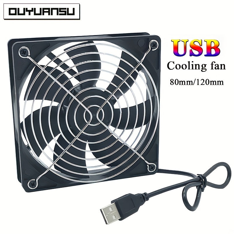 USB Case Fan, Router, Set-Top Box Cooling Fan 4.72inch, Silent