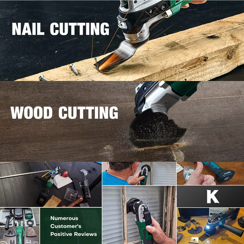 KIMO 20V Cordless Oscillating Tool Kit with 26pcs Accessories, Max 21000 OPM