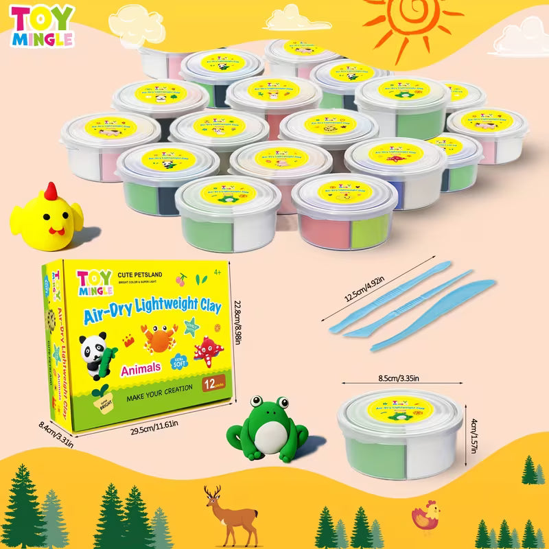TOYMINGLE Ultra-soft Air Dry Modeling Clay