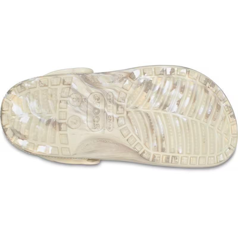 Crocs Unisex-Adult Classic Marbled Tie Dye Clog, Bone/Multi, 5 Men/7 Women