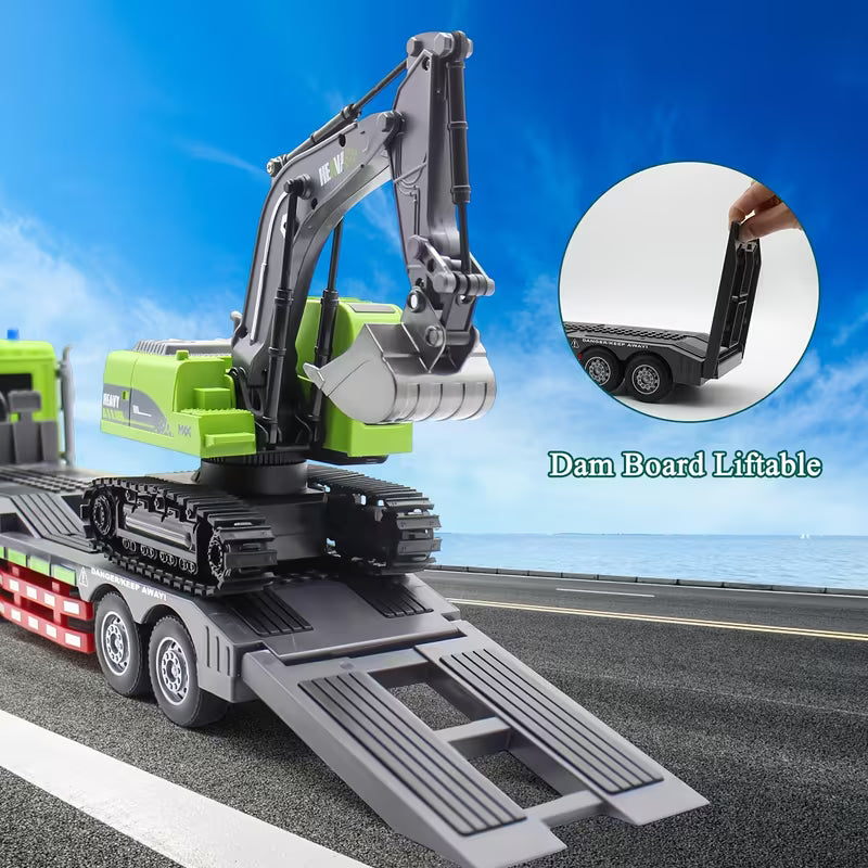 RC Semi Truck and Excavator Set