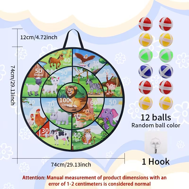 74Cm/29-inch Large Sports Toys for Kids with 12 Sticky Balls