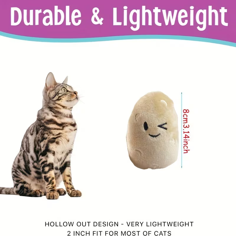 Adorable Cartoon Potato Plush Cat Toys - Soft Set