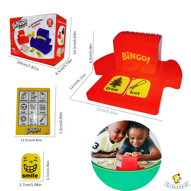 Jiajchuf Bingo Game Sight Words Matching Board Game for Kids