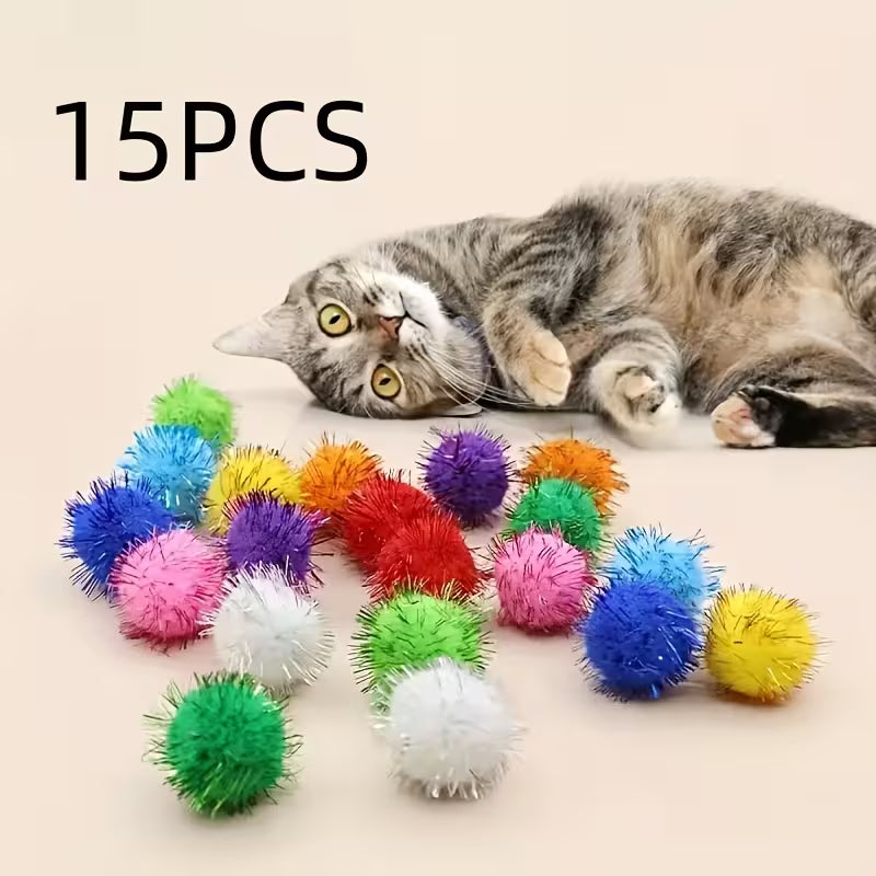 15pcs Cat Teaser Toy Set, Random Color