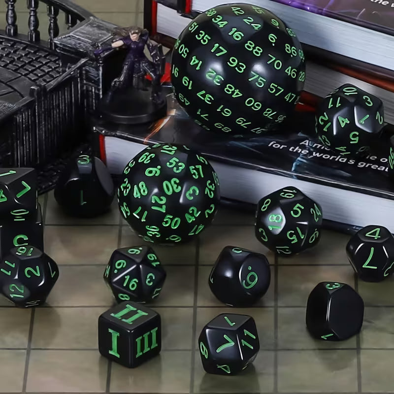 DND Polyhedral Dice Set, Black
