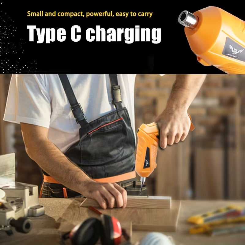 3.6V Rechargeable Battery Cordless Screwdriver Drill • Electric Screwdriver Tool Set •