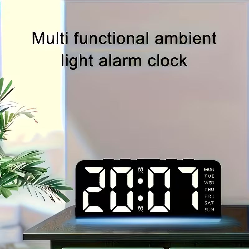 1pc Multi-Function Smart Lamp, Digital Alarm Clock Decorative Light with Adjustable
