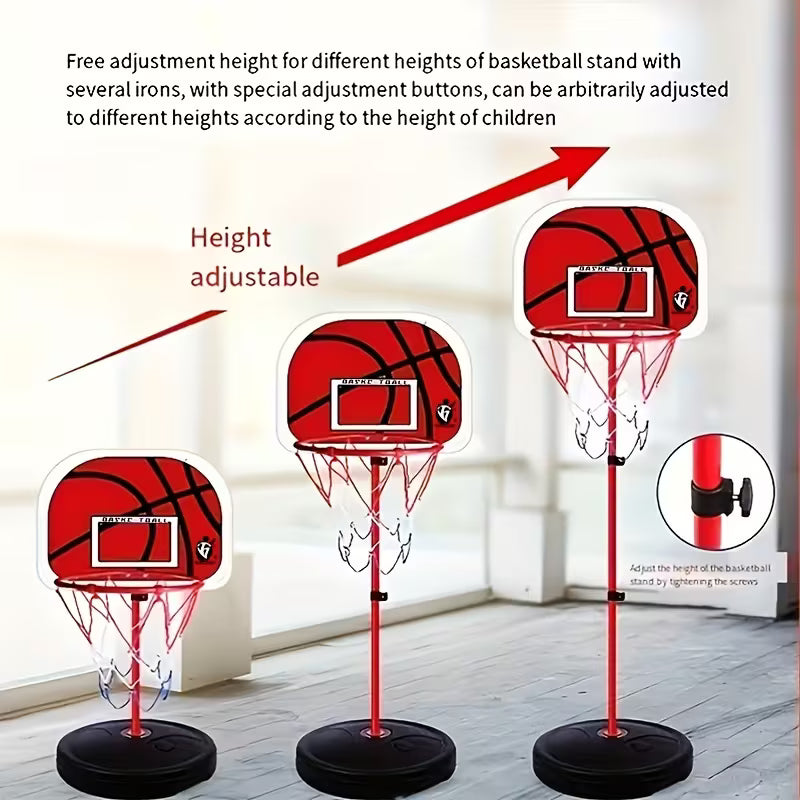 Adjustable Basketball Hoop for Kids Indoor Sports Basketball Ring