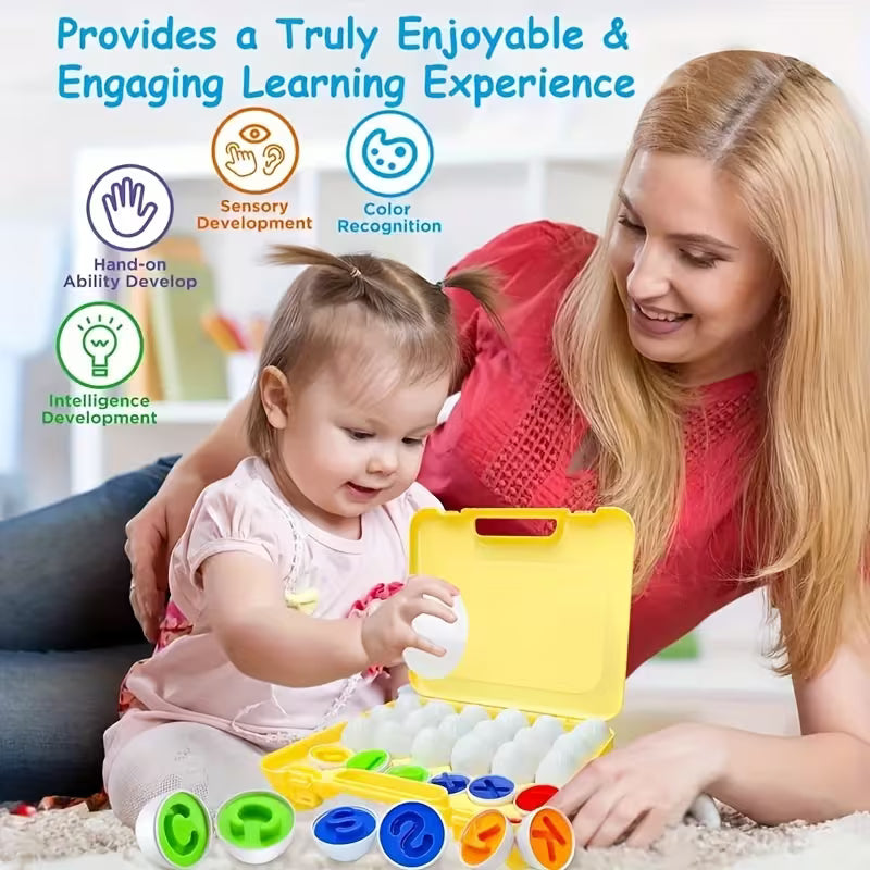 26-Piece Alphabet Matching Eggs -- Colorful Letter Classification
