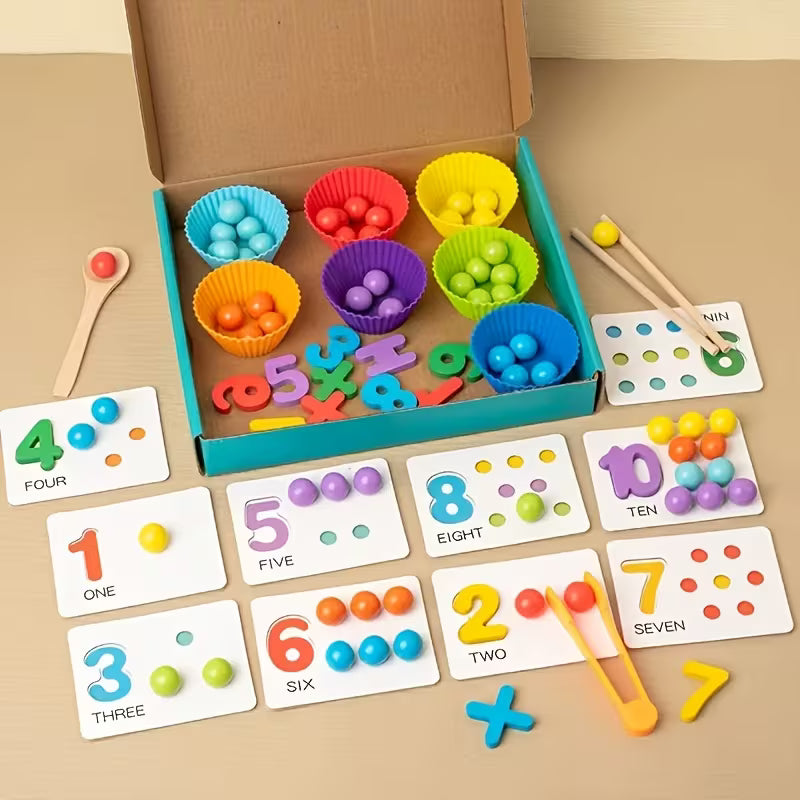Wooden Number Counting Games Set