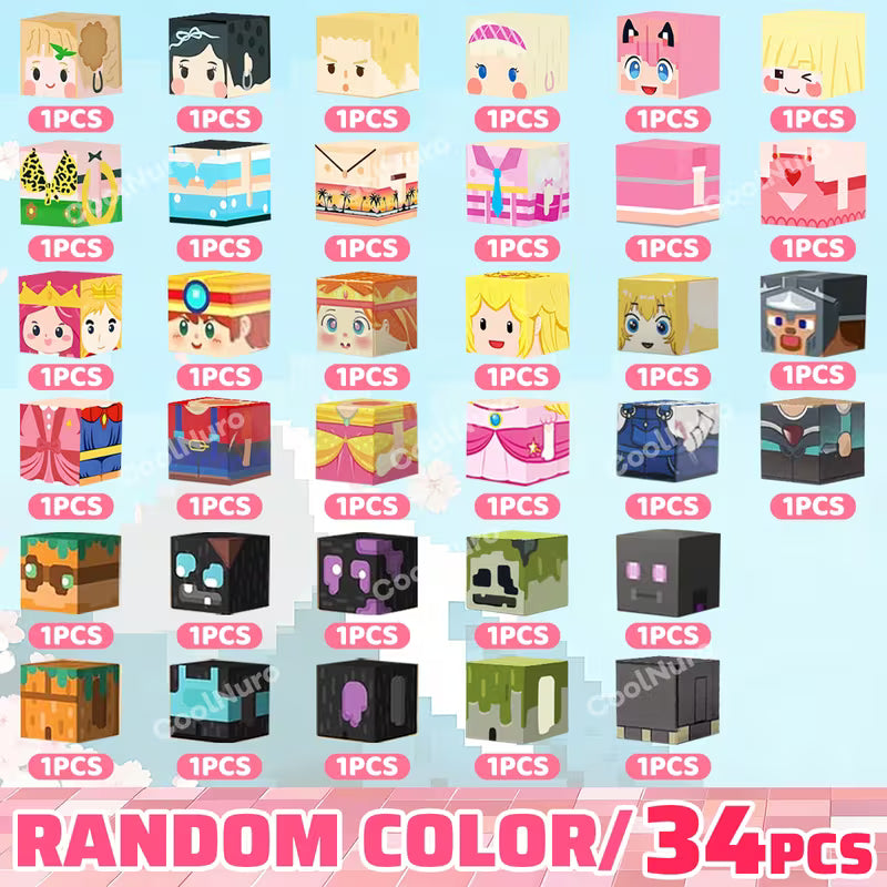 20/34-Piece Characters and Animals Magnetic Building Blocks