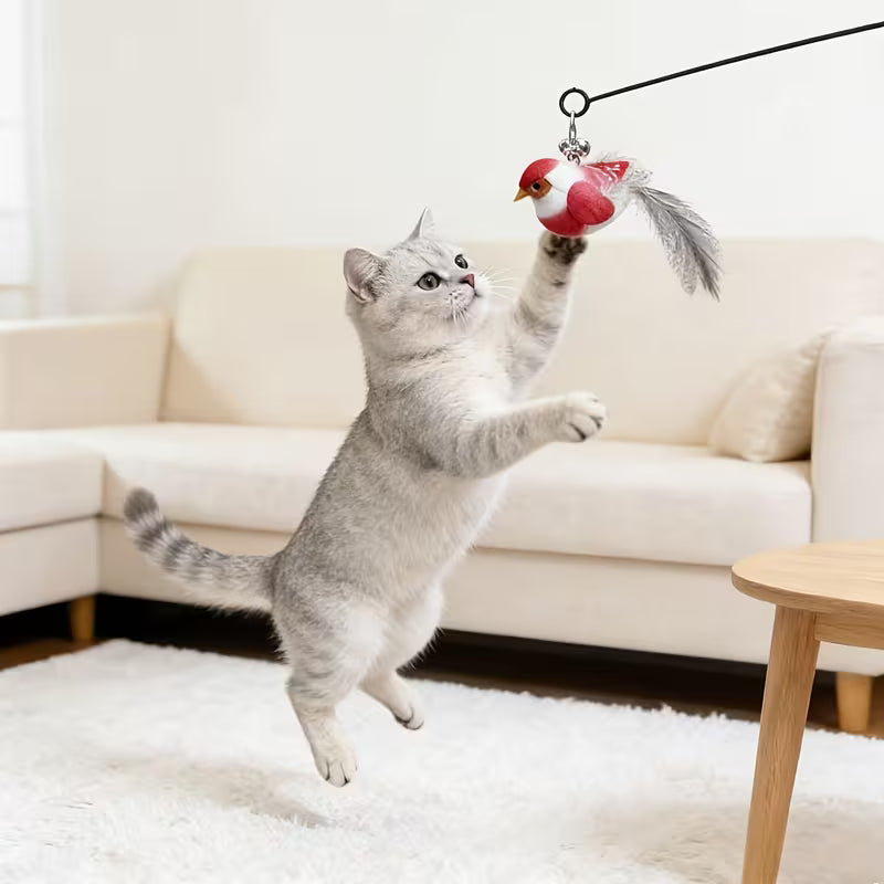 Bird-Shaped Interactive Cat Toy, Iron