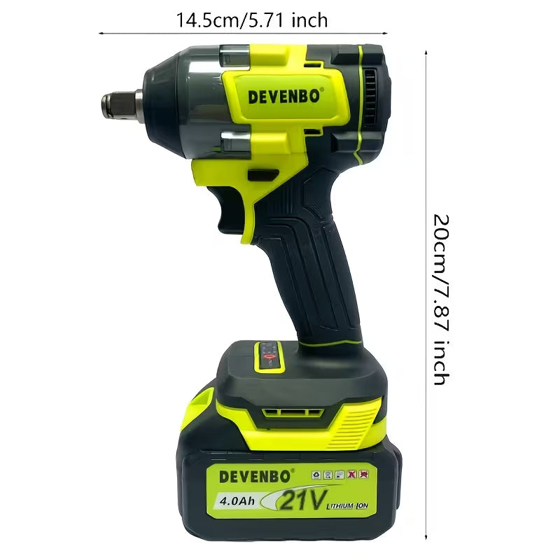 650N.M High Torque, 21 Volt Wireless Impact Wrench