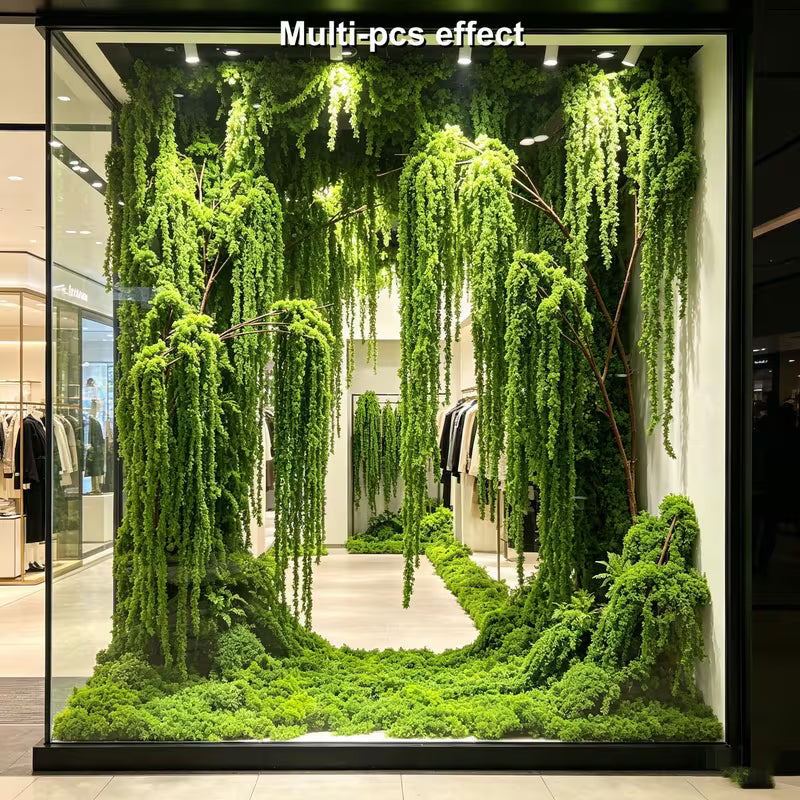 13pcs Set - Artificial Simulated Hanging Moss, Green