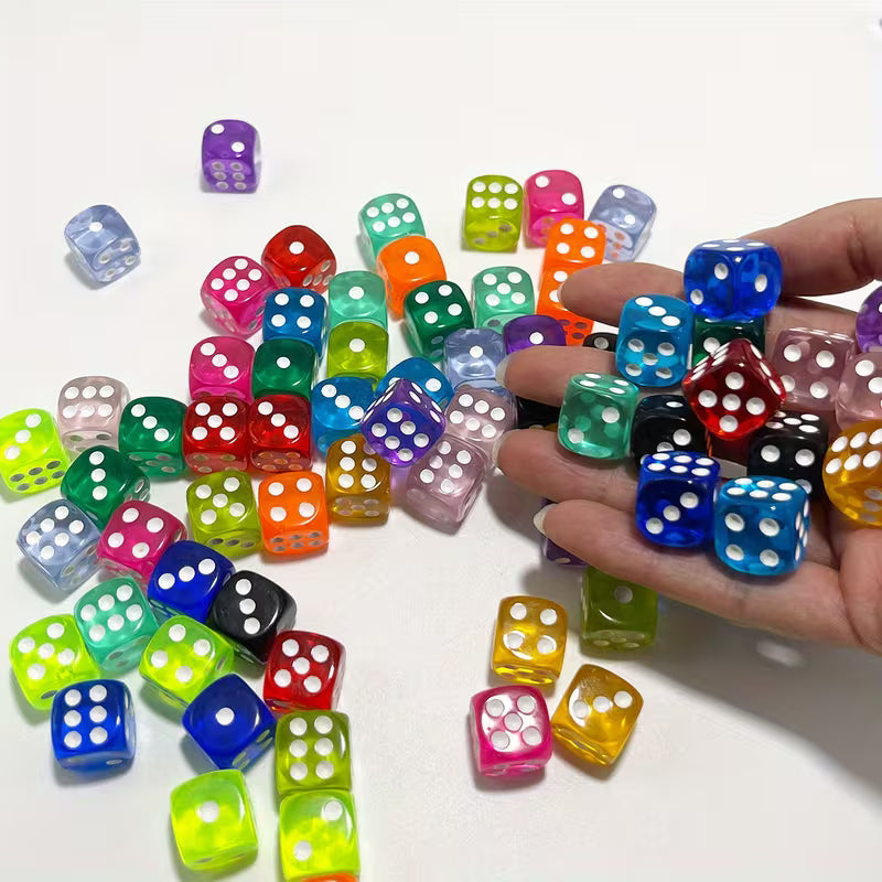 25-Piece Vibrant 14mm Acrylic Dice Set