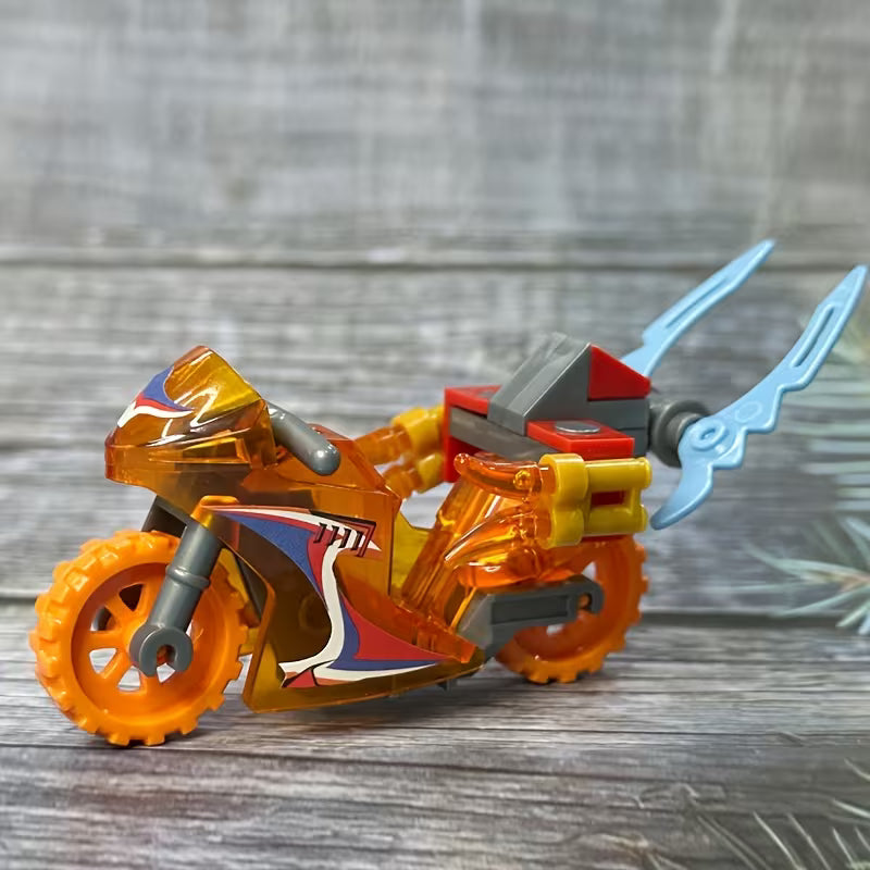 Motorcycle Building Block Assembly Toy, Durable ABS Material, Picture Assembly