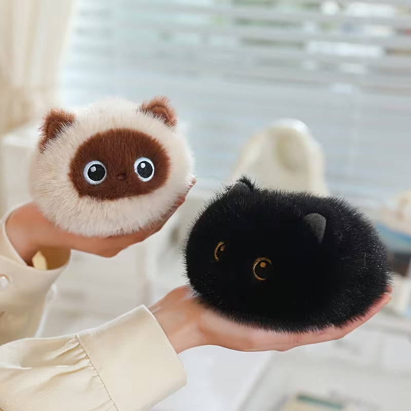 20Cm/7.87In Cute Cartoon Round Cat Head Plush Toys Soft Kawaii Fluffy Kitten Stuffed Animal Plush